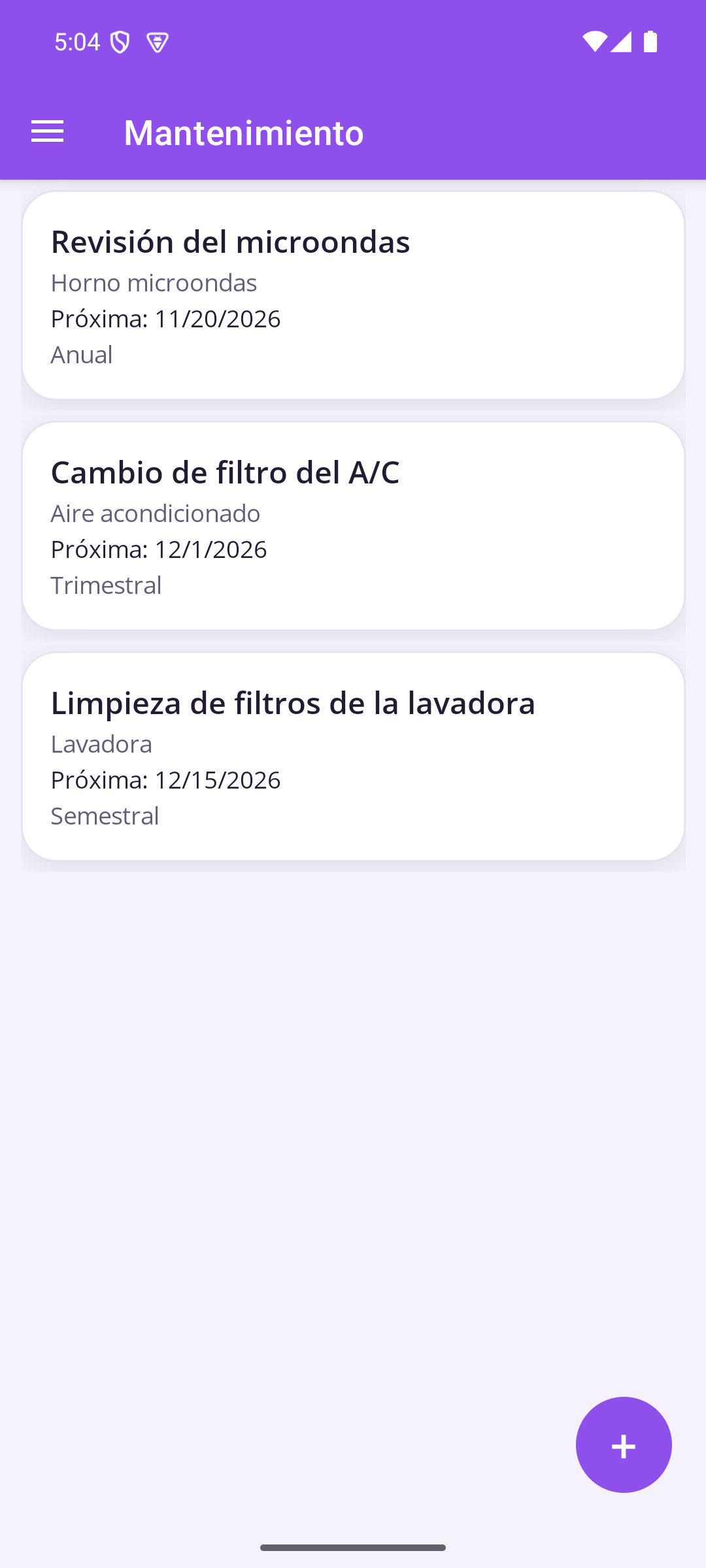 Planes de mantenimiento