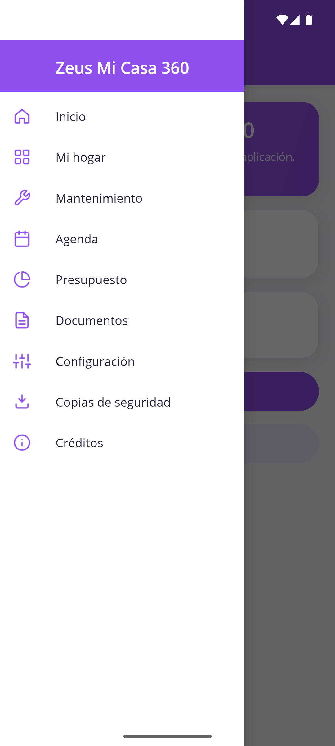 Menú de navegación
